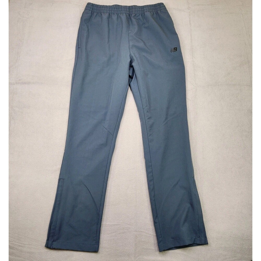 New Balance Track Pants Men's Size L Blue Straight Windbreaker Warmup Running